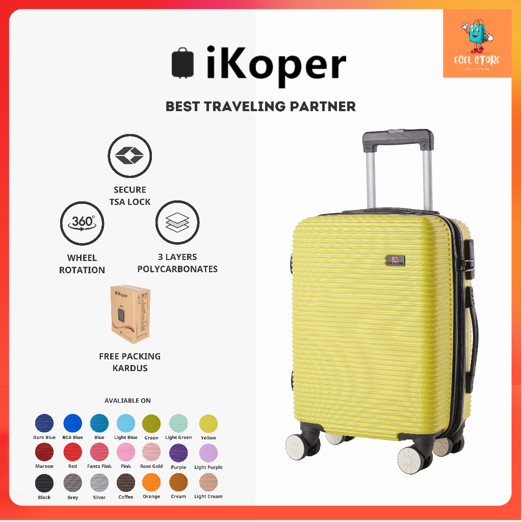 Koper Termurah Terbaru / Koper 18 Inch Original Polo Cabin Size Koper Import Koper 18 inch Polo LOCK