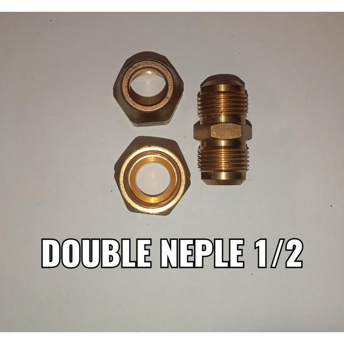 BP3T Double Neple Nepel Set Pipa AC 1/2