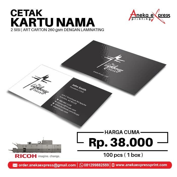

PROMO!! -Kartu Nama 2 Sisi Dengan Laminating - Laminasi Glossy