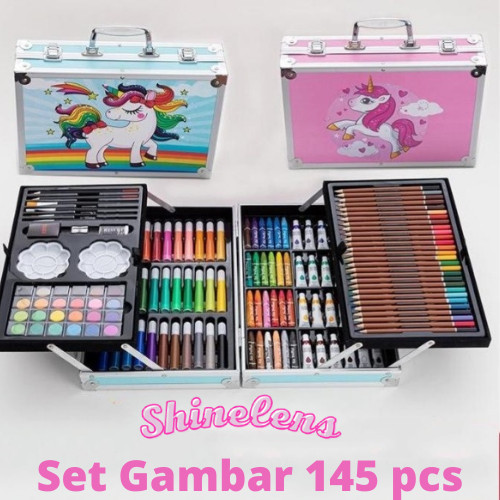 

PROMO!! -CRAYON ART SET / KOPER SET CRAYON MEWARNAI ANAK 145 pcs - WHITE PONY 54