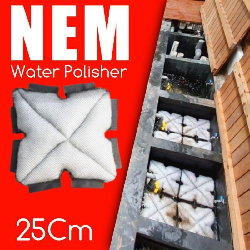 Nem water polisher media filter air dan aquarium pengganti japmat