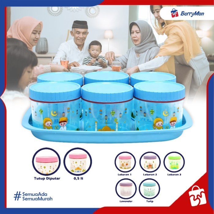 NATO TOPLES NAMPAN SET 7 IN 1 TONAM PLASTIK KUE LEBARAN BPA FREE