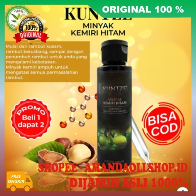 Minyak Kemiri Hitam Kuntze BPOM Penghitam Uban Alami BELI 1 GRATIS 1 100% ASLI