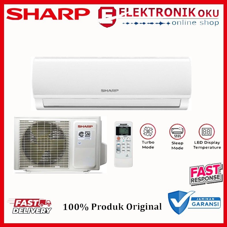 AC SHARP (air conditioning) + Pasang AC 1/2PK s/d 2PK