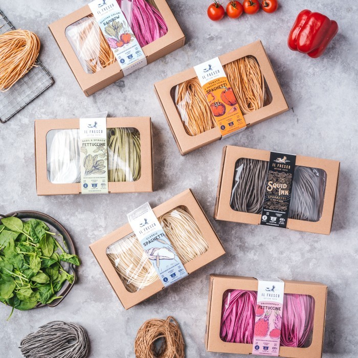 

Homemade Pasta Squidink Spaghetti 400g /Handmade Artisan Natural Sehat