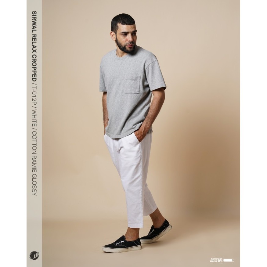 SAMASE Sirwal Relax Cropped T012P Sirwal Celana Panjang Pria Dewasa - Khaki, S