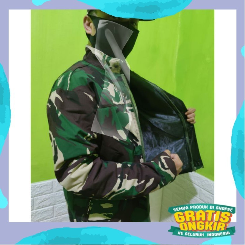 Jaket Loreng Malvinas ABG - jaket loreng hijau army/ Prambowo