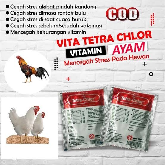 Vita Tetra Chlor Obat Ayam CRD Snot Pilek Ngorok 10 Tablet