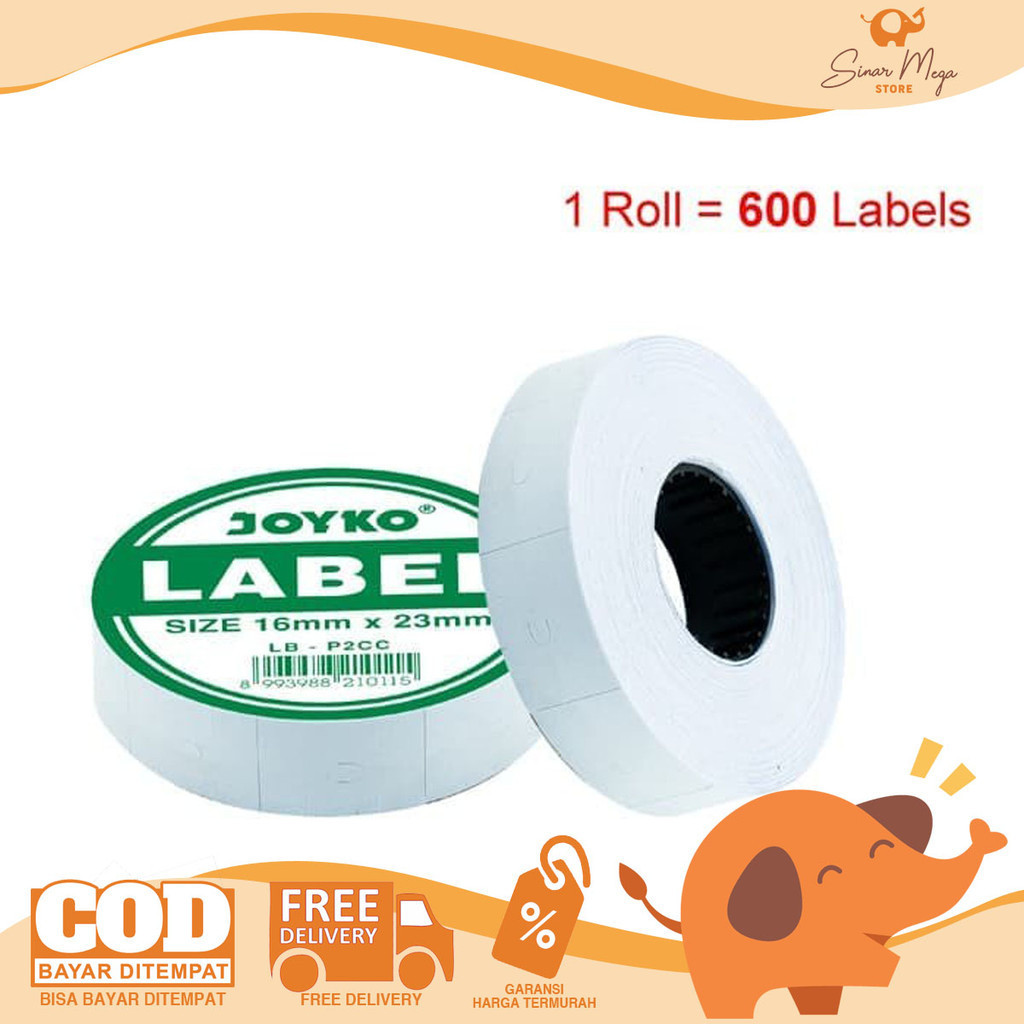 

Joyko Label LB-P2CC (2 Baris) Putih DIJUAL PER SLOP ISI 10 ROLL Price Label Harga Murah Berkualitas