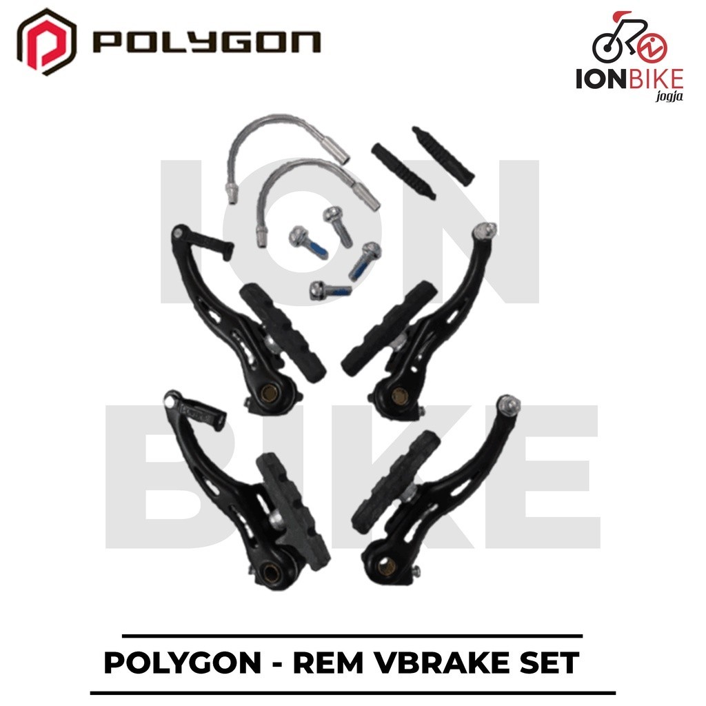 Rem Vbrake Polygon MONARCH V Brake Set Depan Belakang Sepeda MTB V-Brake Lipat BMX Federal Seli Fold