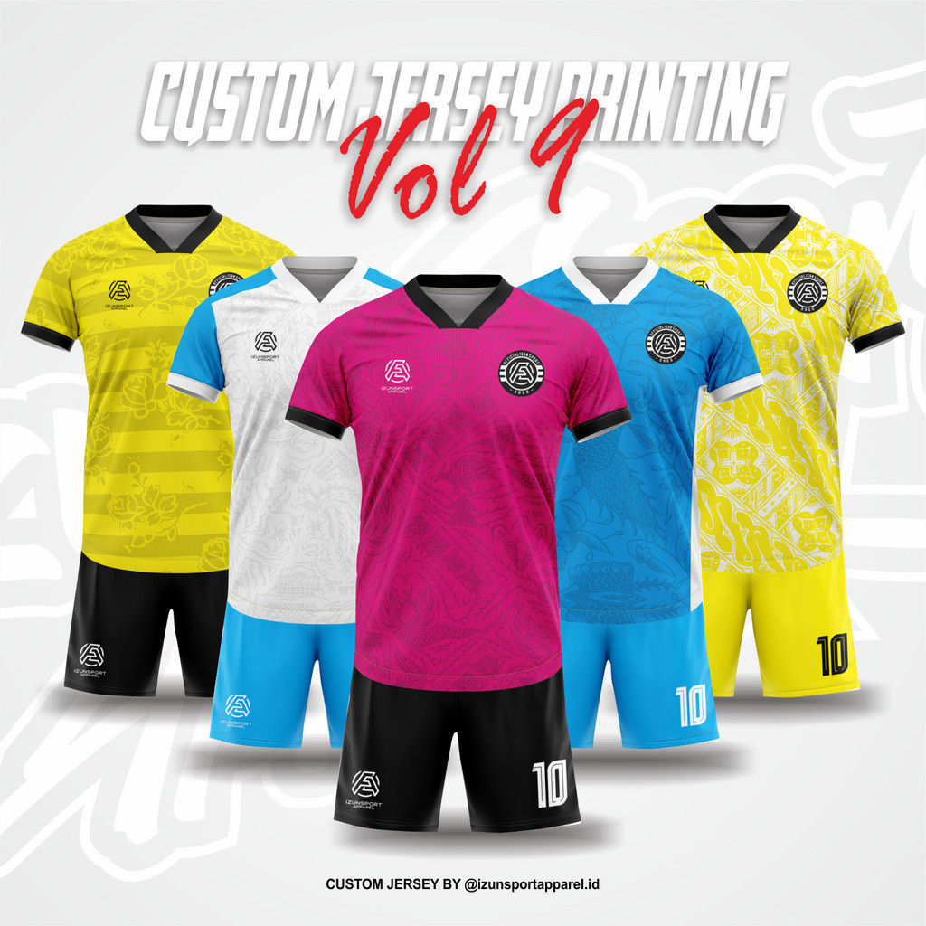 SATUAN JERSEY FUTSAL & JERSEY SEPAK BOLA PRINTING SATUAN BISA CUSTOME SATUAN GROSIR TERBARU