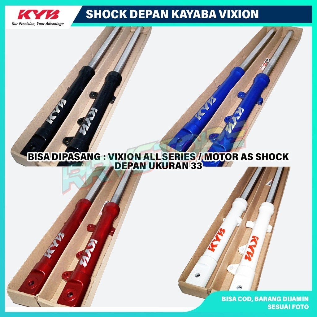 Shockbreaker Shock Depan Kayaba Vixion All Series Ukuran As Shock Depan 33 MM Original Kayaba Zeto K