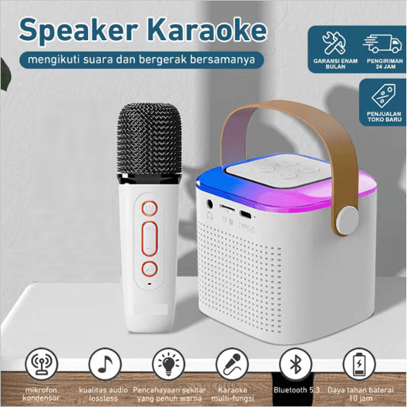 Speaker Karaoke Premium Speaker Bluetooth Karaoke 1Mic 100% ASLI