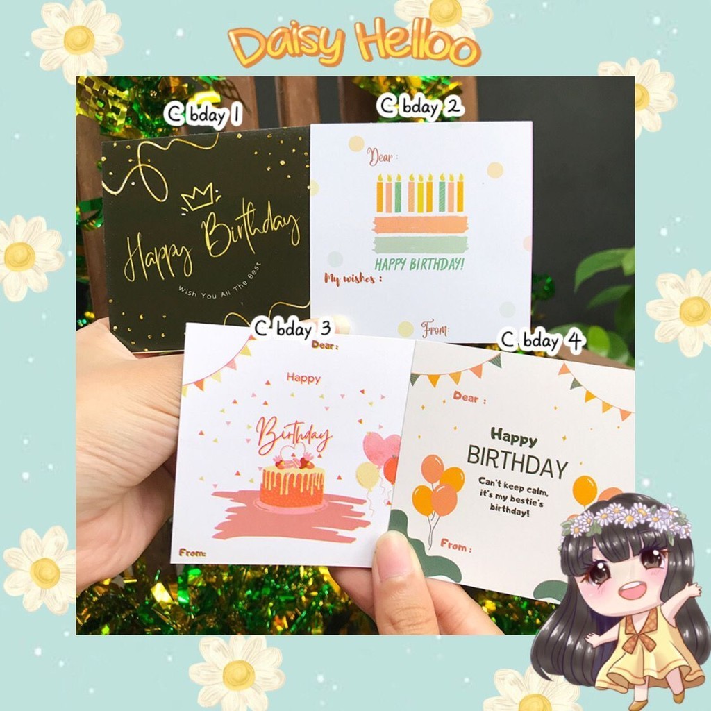 PART 1 Kartu Ucapan 1 pcs Happy Birthday Aesthetic Card Bday Selamat Ulang Tahun Hang Tag Parcel Ham