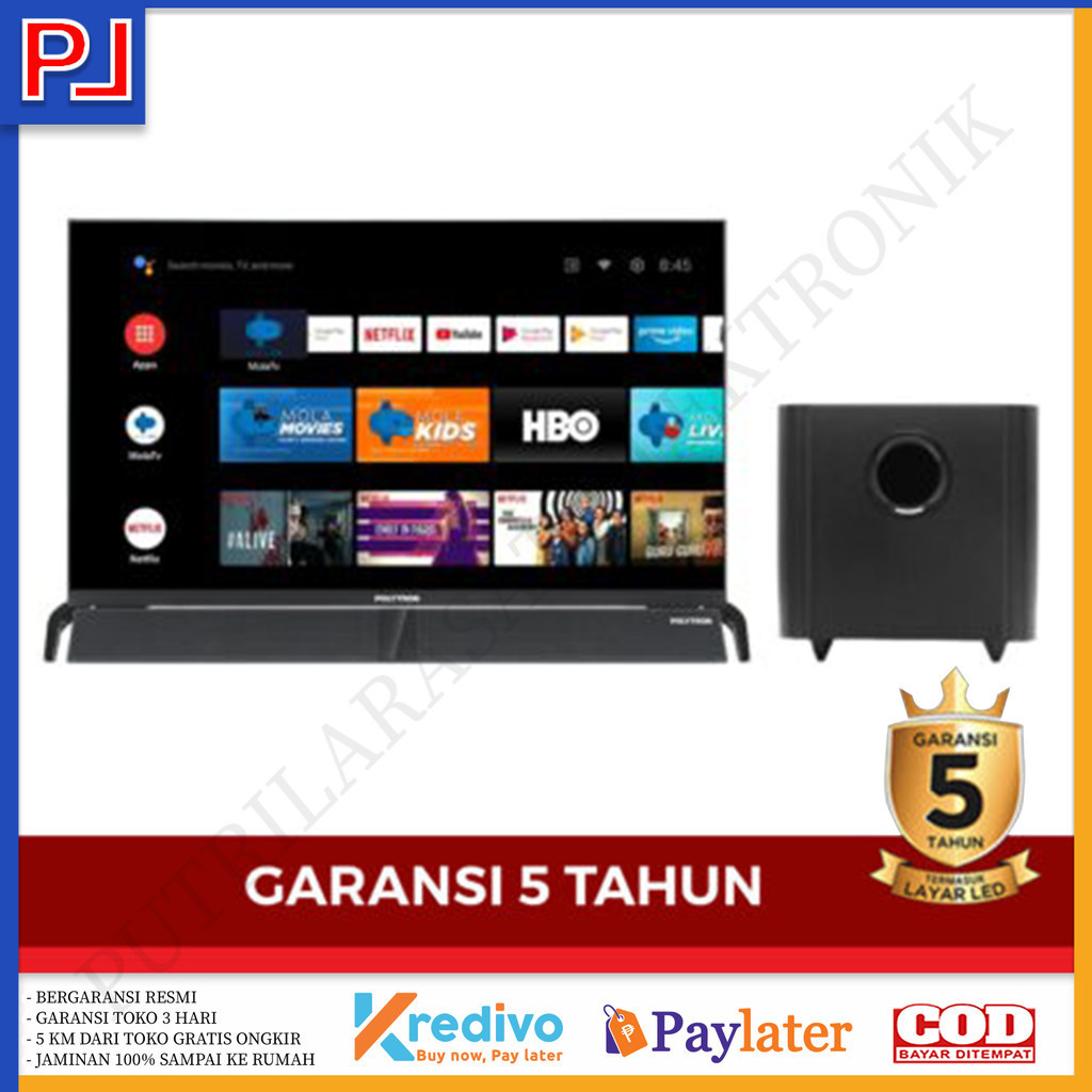 TV SMART POLYTRON SOUNDBAR 55 INCH 4K (INCLUDE SOUNDBAR)