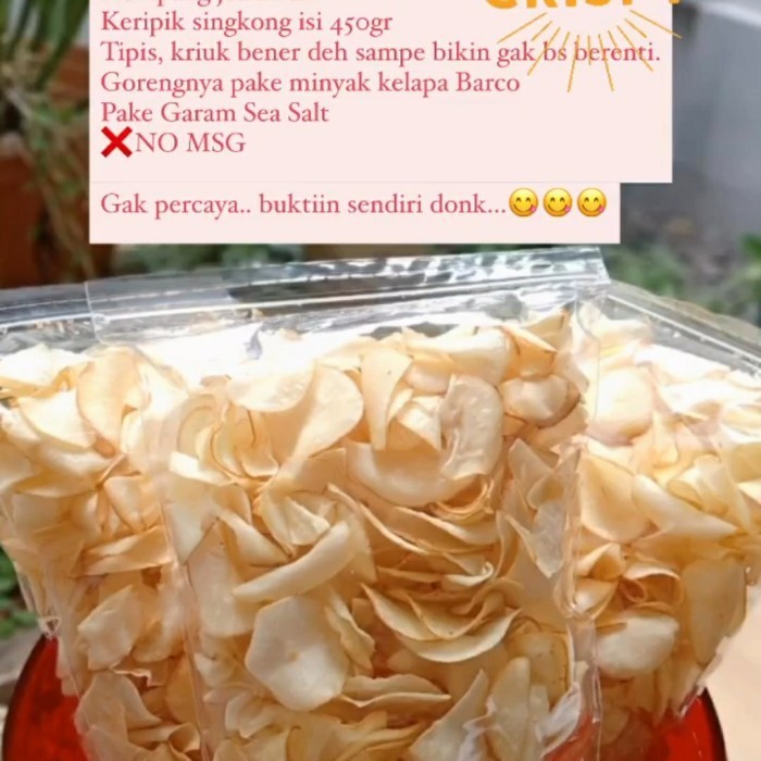 

Terbaru Keripik Singkong premium garing