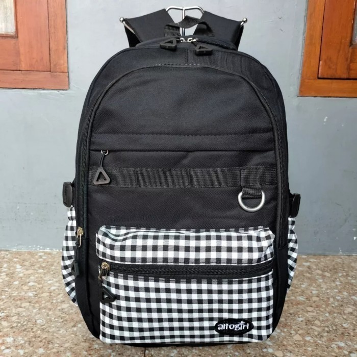 Tas ransel alto girl sekolah anak perempuan/tas ransel  - Hitam