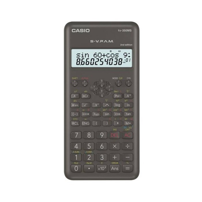 

Kalkulator Ilmiah Casio FX-350MS 2 Scientific Calculator Standar Ilmiah Garansi Resmi Original