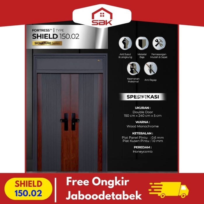 Pintu Baja Utama | Pintu Utama Fortress 150x240 Shield 150.02
