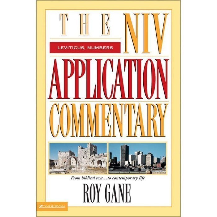 

Leviticus, Numbers (The NIV Application Commentary) Roy Gane (Author