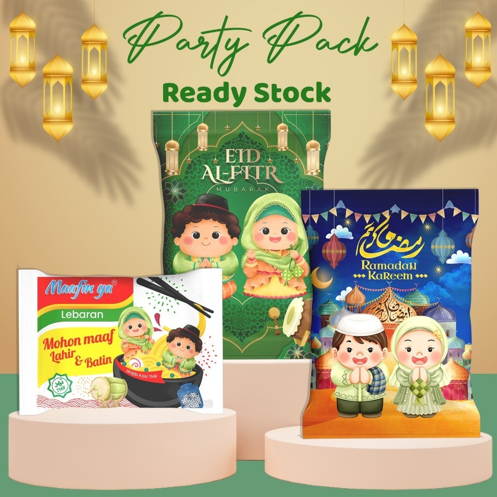 

READY - KEMASAN SNACK HAMPERS LEBARAN IDULFITRI LUCU POUCH SNACK GIANT PACK