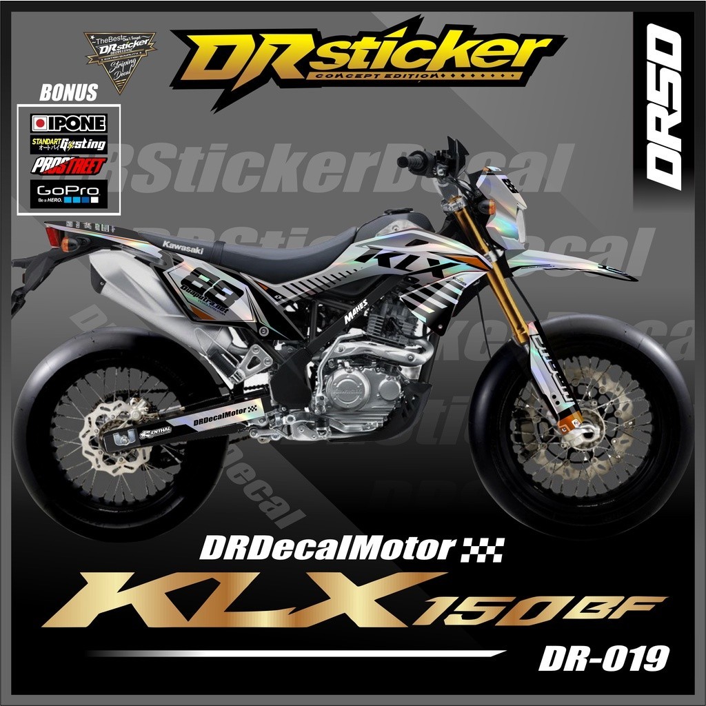 Decal Sticker Motor Cross KLX 150Bf Fullbody - Dekal Stiker KLX Bf L Desain Limited Simpel