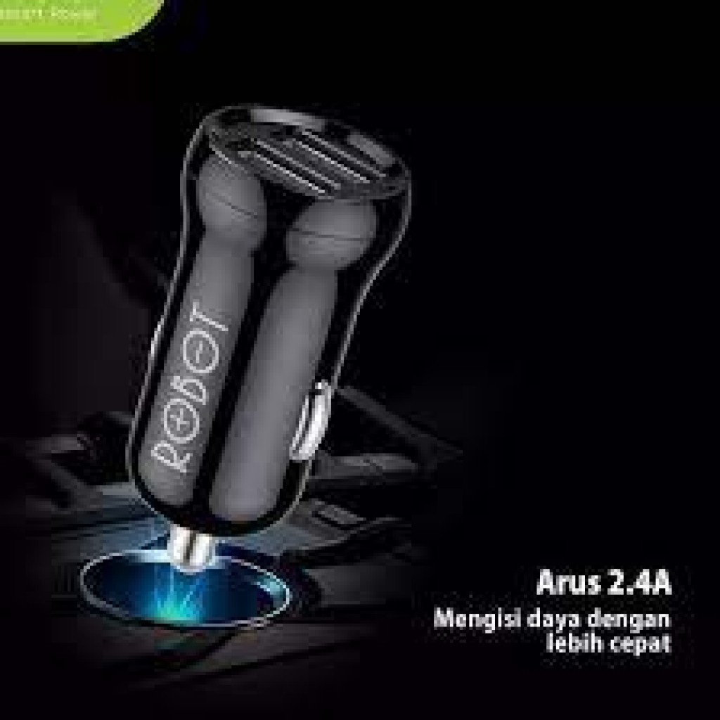 ROBOT CAR CHARGER 2.4A DUAL PORT USB RT-C07