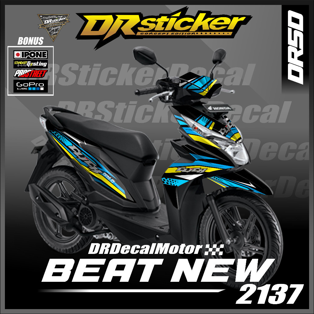 Decal costum motor honda Beat Fi esp street 2016 2017 2018 2019 fullbody aksesoris motor skotlet bea