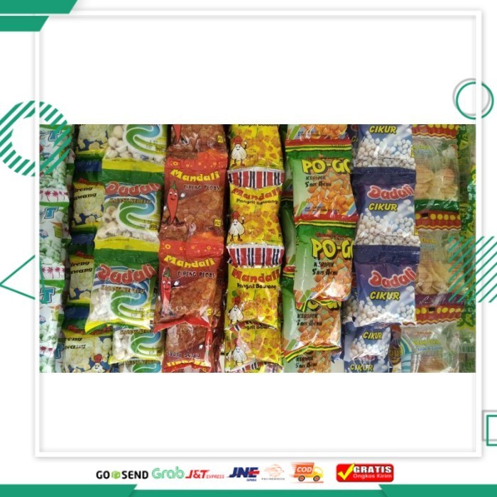 

Paling Murah jajanan jadul. jajana serba 500an. ciki pol-t 500an,ciki cireng bang