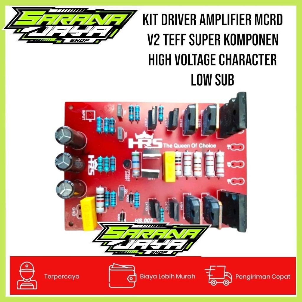 Kit Driver Amplifier MCRD V2 TEFF Super Komponen High Voltage Character LOW SUB