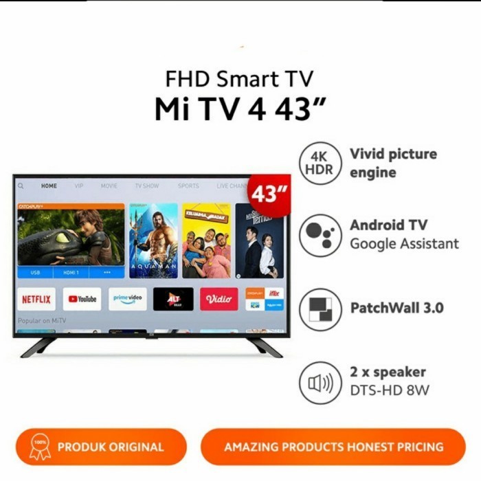 LED Smart TV Xiaomi 43" 4 L-43M5-AN | L43M5AN L43M5 Android 43 inch mi