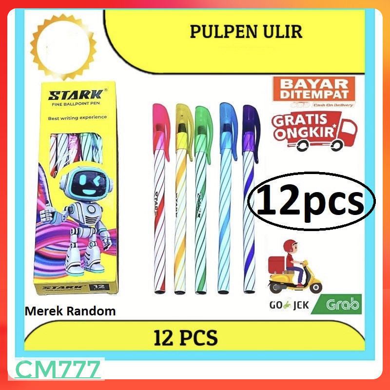 

Pulpen Ulir 0,7mm/Ballpoint Ulir 12pcs