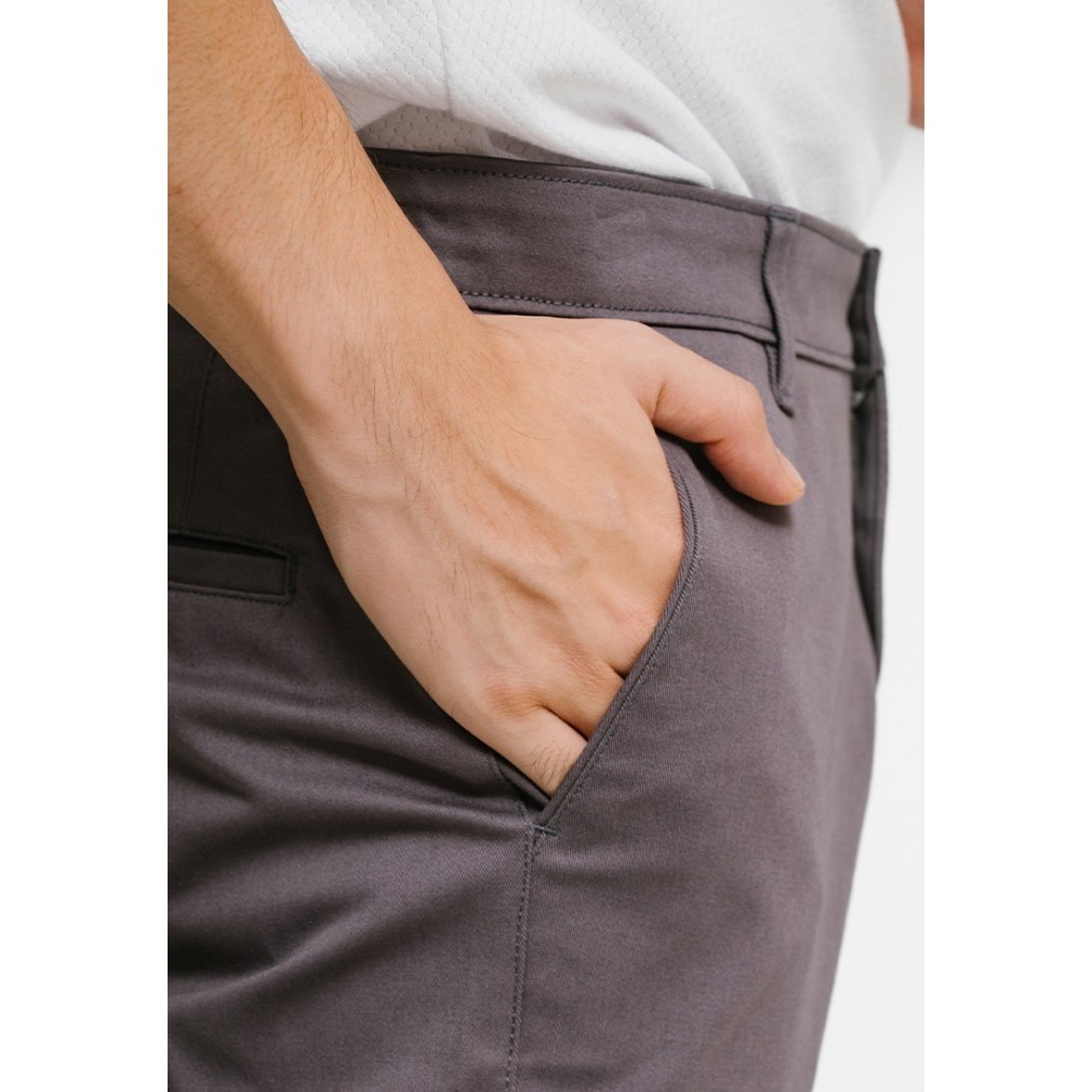 MEN'S TOP Celana Panjang Pria Chino Pants Slim Fit TUCSON - CHARCOAL - CHARCOAL, 36