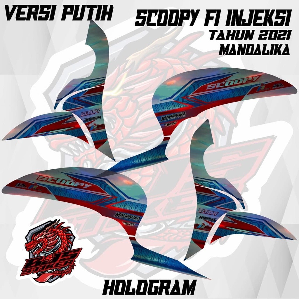 striping satria fu lama - striping sticker stiker polet lis hologram scoopy fi injeksi 2021 mandalik