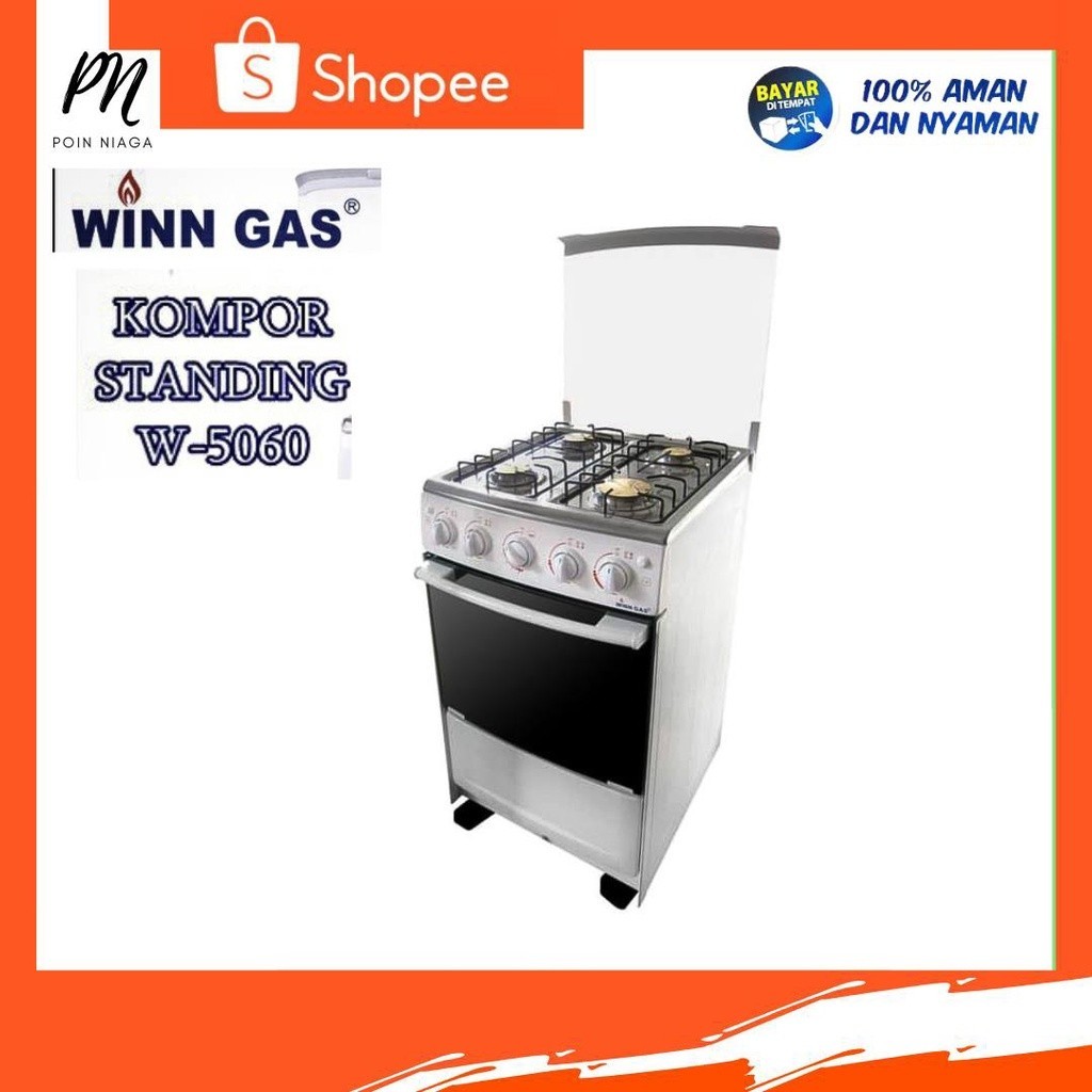 FROMO SPESIAL Winn Gas Kompor Freestanding 4 Tungku + Oven Winn Gas 5060 A