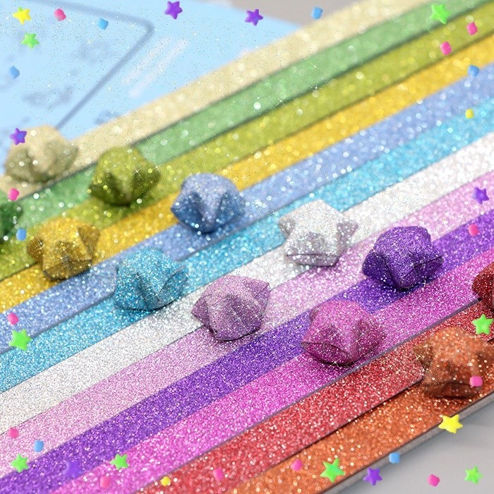 

Origami Bintang /20 Pcs Strip Origami/Paper Star /Kertas Bintang Warna Warni /Lipat Motif Kertas Quilling /Papercraft Craft Crafting DIY Handcraft Kerajinan /DIY Dekorasi Hiasan Lucu