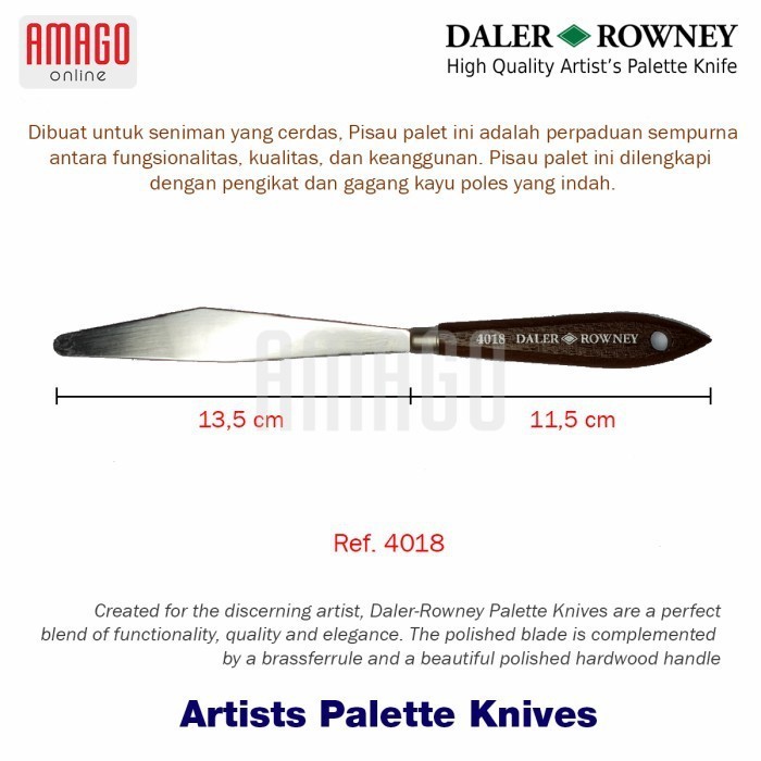 

Pisau Palet DALER-ROWNEY - Artists Palette Knife - No 18 - 803004018
