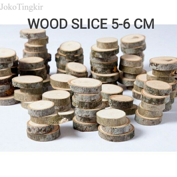 

WOOD SLICE 5-6 CM SLICE CHIPS POTONGAN KAYU LOG WOODEN CRAFT DEKORASI murah