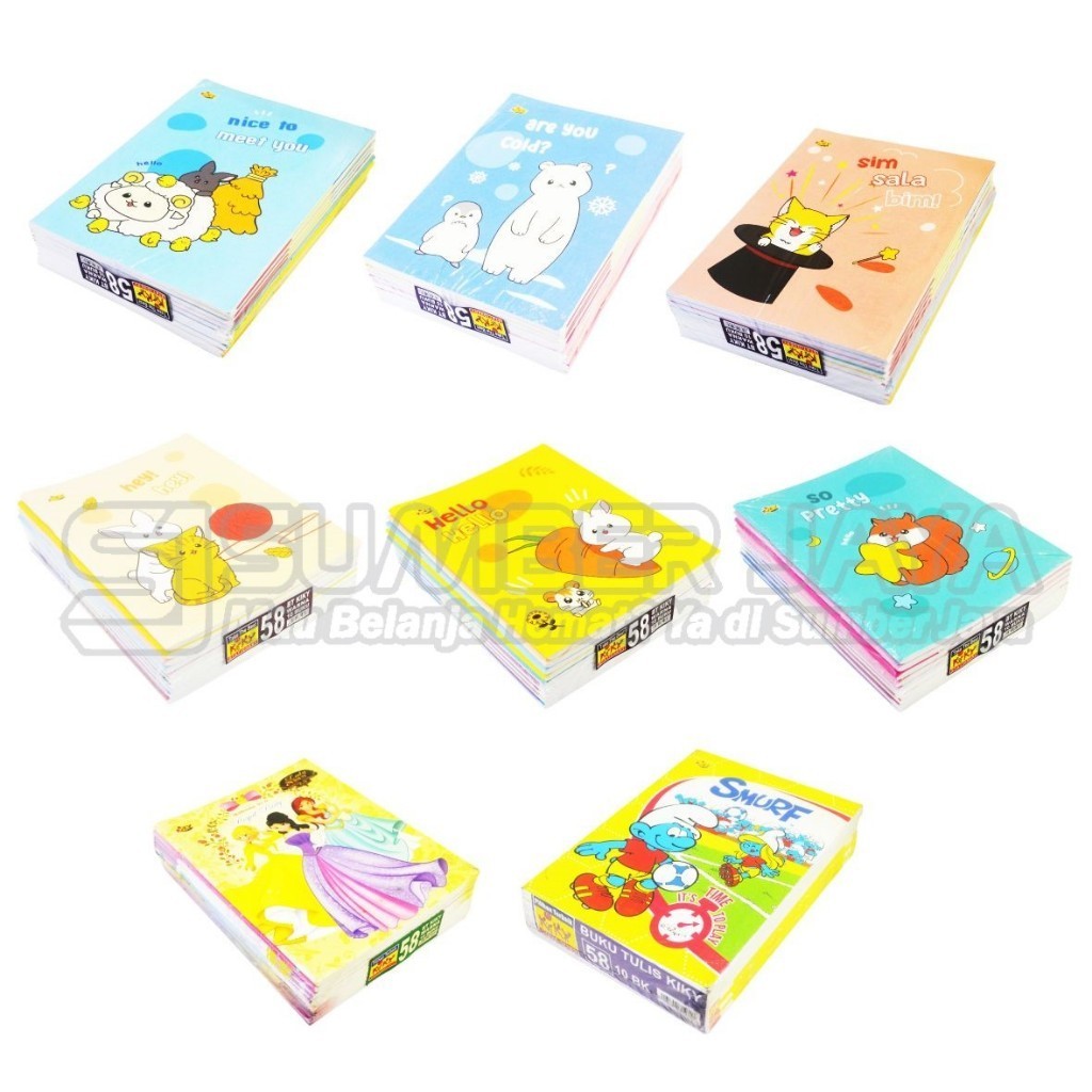 

Buku Tulis Kiky 38/58 Lembar Buku Tulis Pack Isi 10