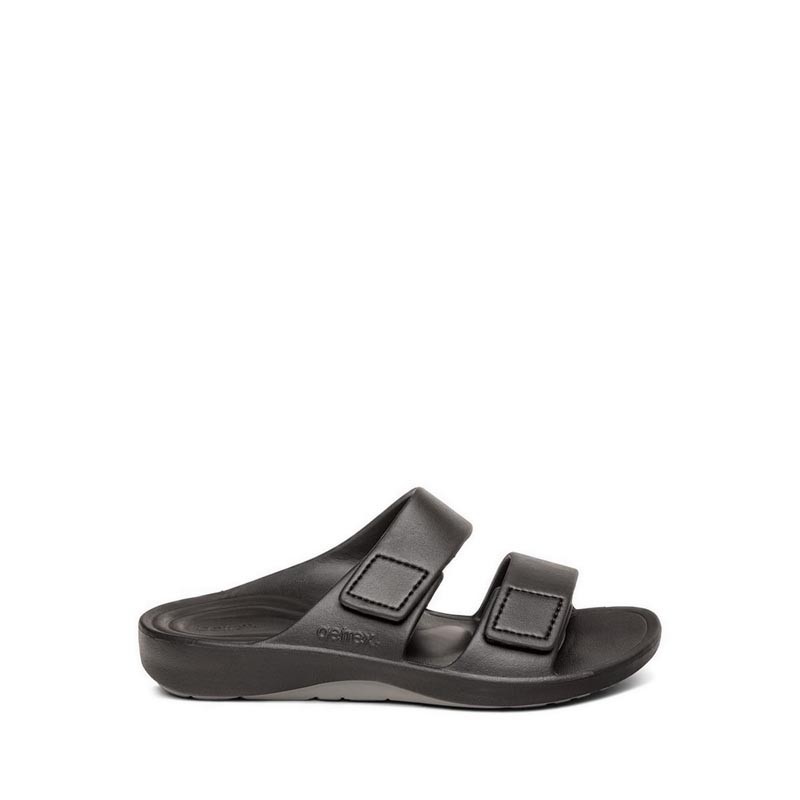 Aetrex Milos Orthotic Men's Slides - BLACK