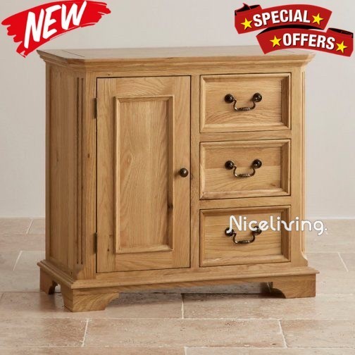 Niceliving. nakas minimalis 3 laci Jati