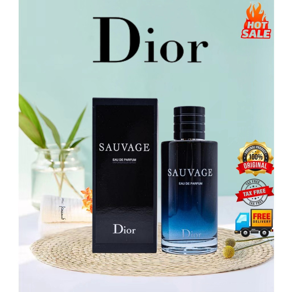 [Asli bebas bea 100% Original]Christian Dior Sauvage Man Wewangian Pria Eau De Parfum EDP 100ML Arom