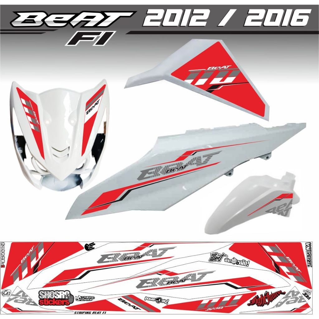 VARIASI SIMPLE STRIPING MOTOR BEAT FI 110 VARIASI BEAT FI 2012 2014 / 2015 STRIPING