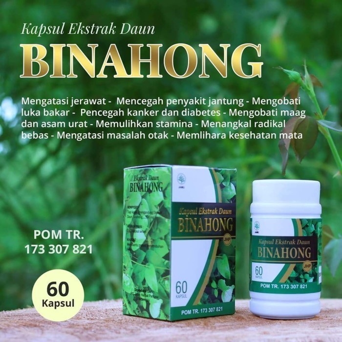 [ori100%] Kapsul Daun Binahong Herbal Organik Alami - Melancarkan Haid bagi wanita - Mempercepat pen