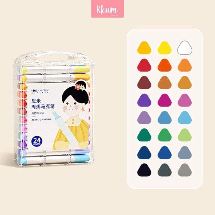 

Acrylic Marker Pen Set Spidol 24 36 Warna/ Spidol Sketsa Sketch Marker - 24 Warna