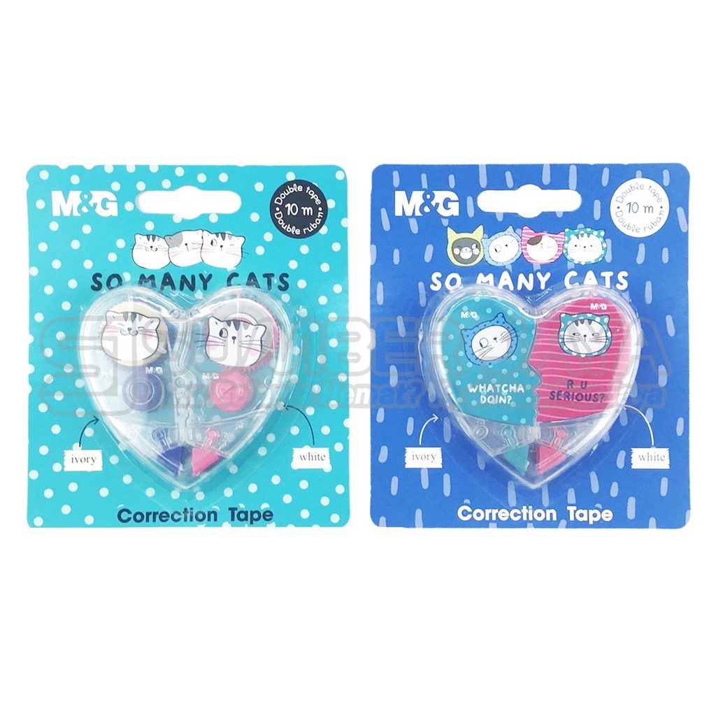

So Many Cute M&G HACT1257 Tipe Ex Roll 10M Correction Tape Roll Bentuk Hati
