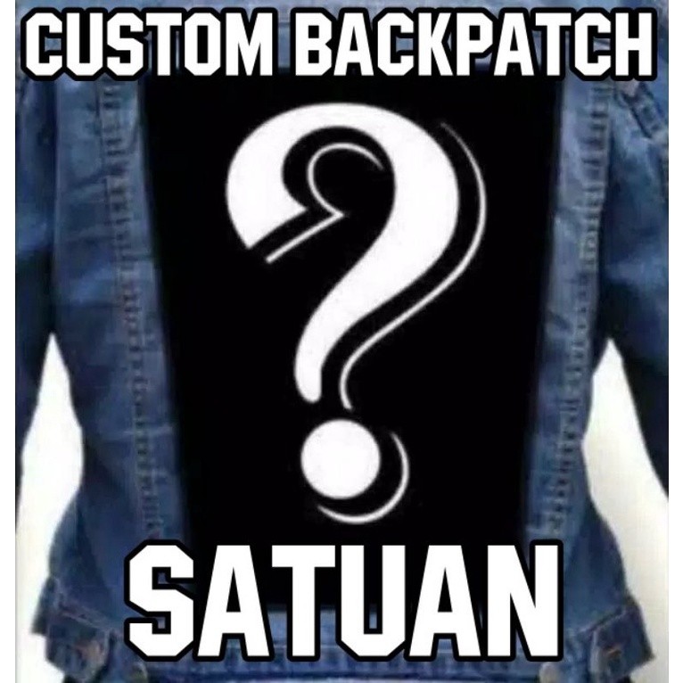 Bordir Backpatch emblem Punggung Jumbo Besar Custom gambar bebas