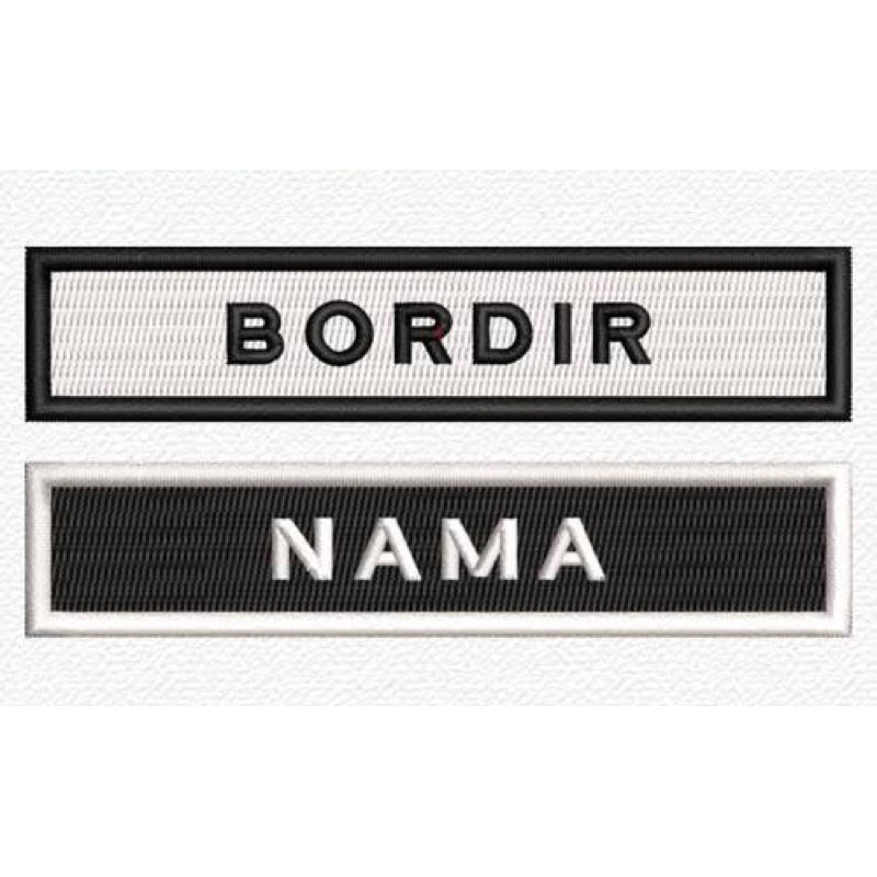 Bordir Bet Nama Bordir Komputer Name Tag Bet Sekolah