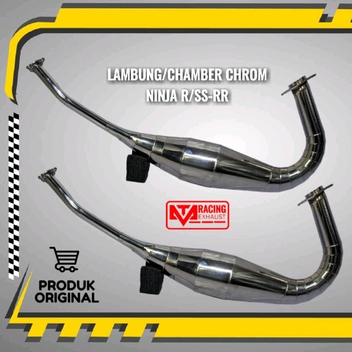 LAMBUNG  KNALPOT RACING MOTOR NINJA R/SS-RR CHROM