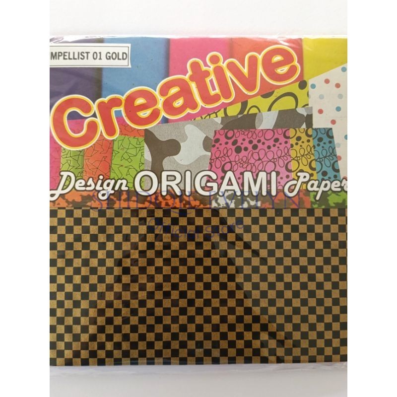 

ASTURO Kertas Origami Motif Impellist 01 Gold 16X16